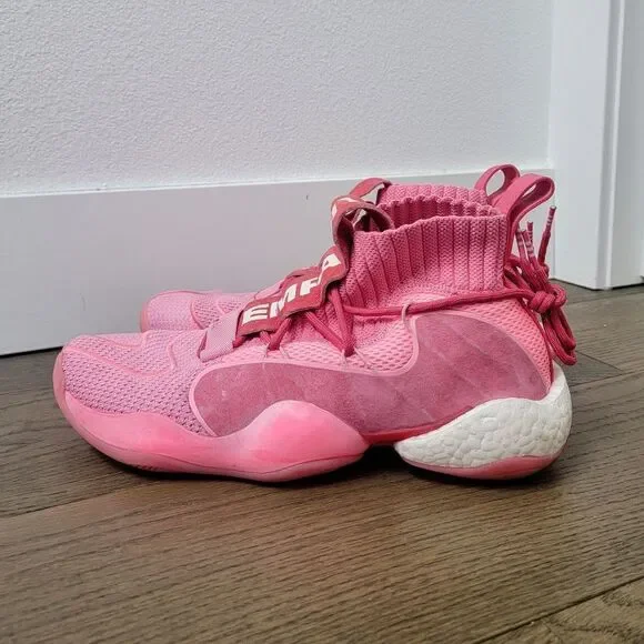 Pharrell Williams x adidas Originals Crazy BYW X Basketball Shoes in Pink EG7723 - Picture 3 of 16